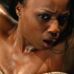 Bound & ball-gagged ebony MILF with big tits Jada Fire gets toyed to orgasm