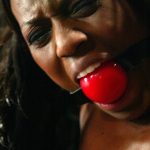 Bound & ball-gagged ebony MILF with big tits Jada Fire gets toyed to orgasm
