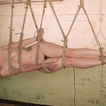 Brunette babe Claudia LeNoir gets punished with a vibrator in rope bondage
