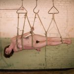 Brunette babe Claudia LeNoir gets punished with a vibrator in rope bondage