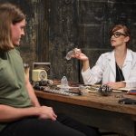 Domina Bella Rossi ties up, whips and shocks a cute stud at the BDSM clinic