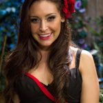 Ladies in heels and nylons Monique Alexander and Gracie Glam drink cocktails